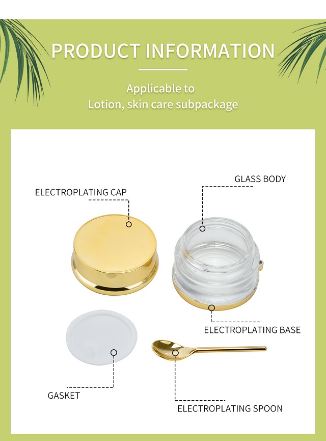 Glass Face Cream Jar Стеклянная банка для крема для лица