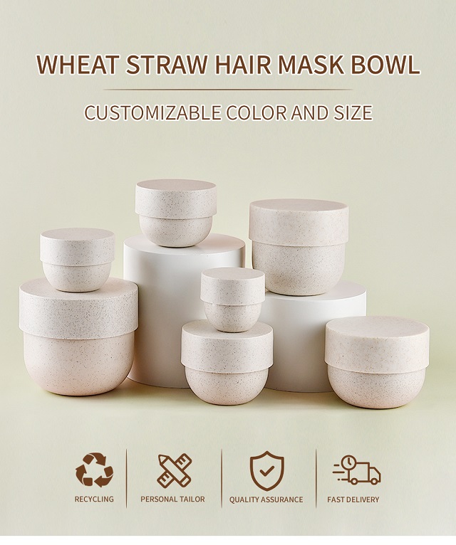 Eco Friendly Wheat Straw Cosmetic Containers Экологичные косметические контейнеры из пшеничной соломы