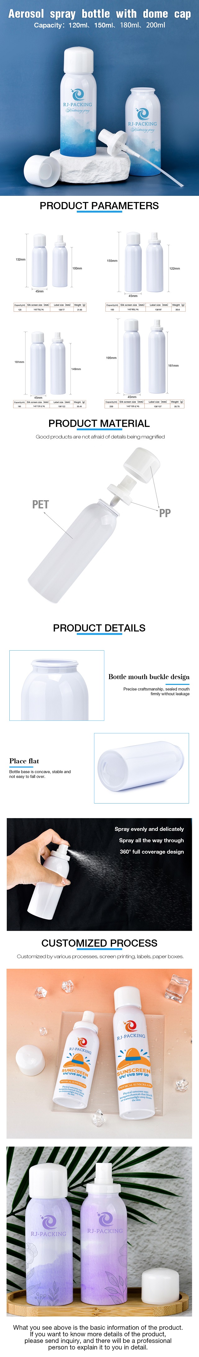 Aerosol spray bottle with dome cap Аэрозольный баллончик с куполообразной крышкой.