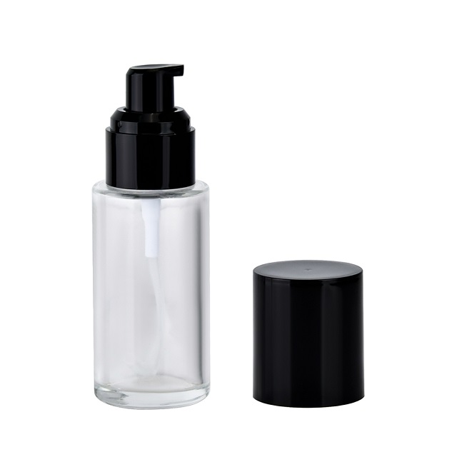 Frosted clear Glass Bottle With Pump Бутылка из матового прозрачного стекла с насосом