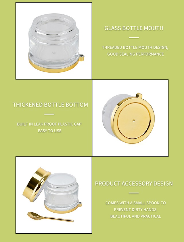 Glass Face Cream Jar Стеклянная банка для крема для лица