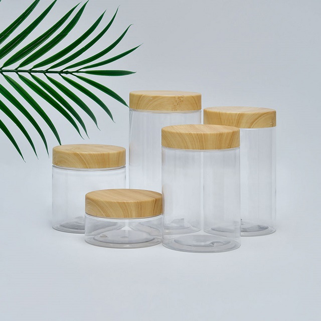 Transparent Pet Wide Mouth Plastic Jar Прозрачная пластиковая банка с широким горлом для домашних животных JaПрозрачная пластиковая банка с широким горлышком для домашних животных