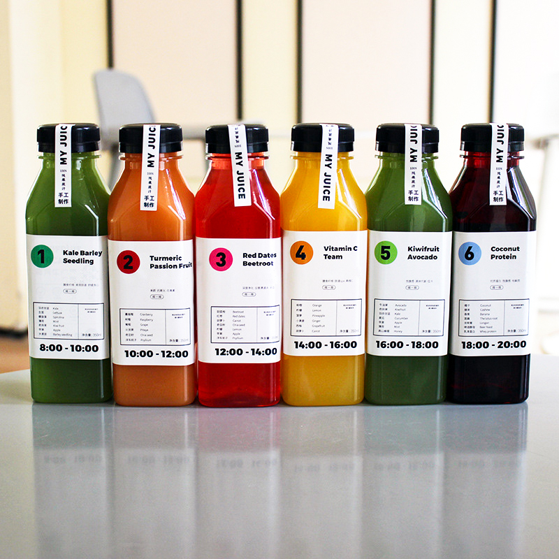 Plastic Juice Bottle With Cap 8. Пластиковая бутылка сока с крышкой