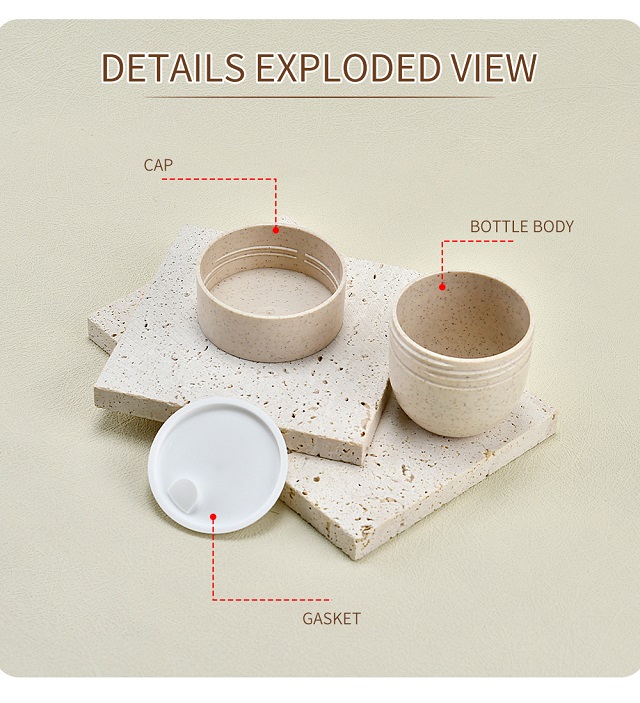 Eco Friendly Wheat Straw Cosmetic Containers Экологичные косметические контейнеры из пшеничной соломы