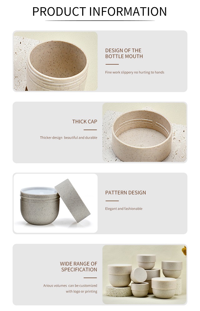 Eco Friendly Wheat Straw Cosmetic Containers Экологичные косметические контейнеры из пшеничной соломы