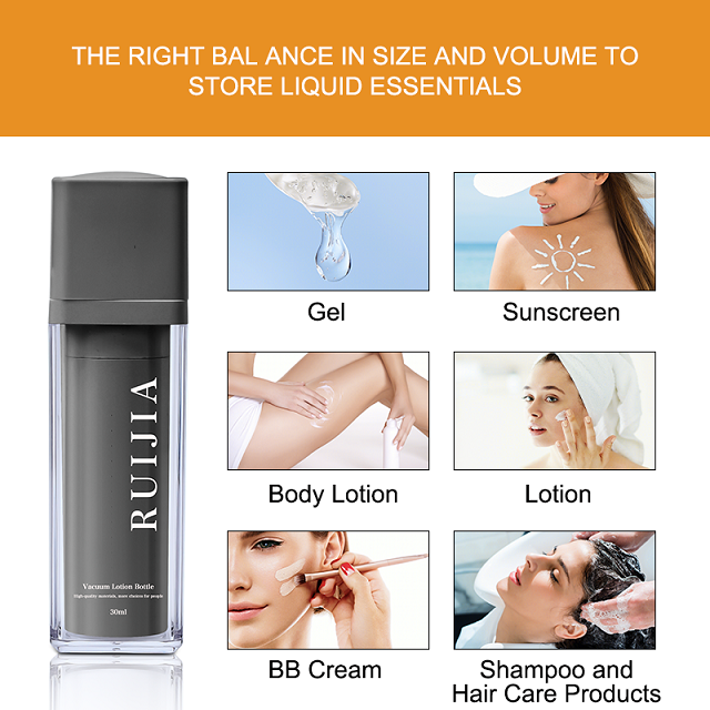 Luxury 30ml 50ml Cosmetic Airless Pump Bottle Роскошная косметическая безвоздушная бутылка с насосом 30 мл 50 мл