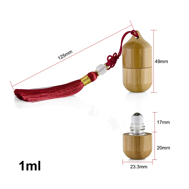 bamboo perfume essential oil bottle Бутылка эфирного масла для духов из бамбука