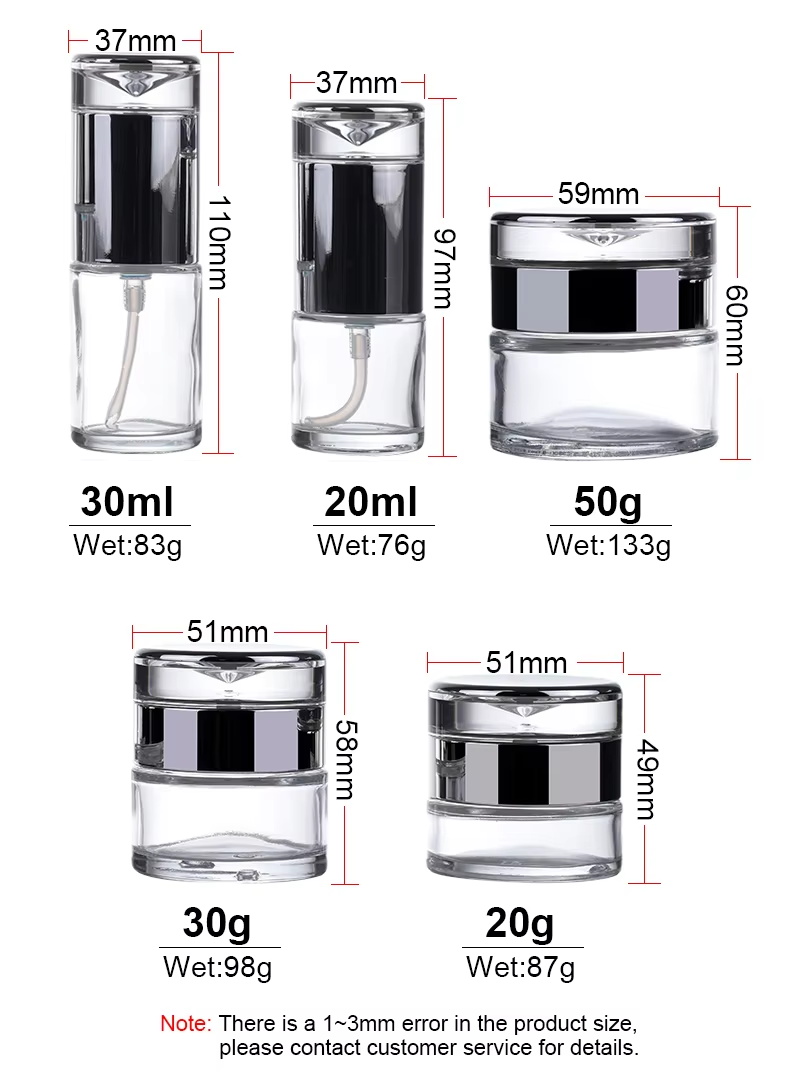 Wholesale Glass Cosmetic Containers Оптом Стеклянные косметические контейнеры
