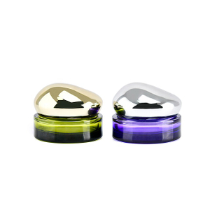 Индивидуальная 30 г 50 г зеленая фиолетовая косметическая стеклянная банка для ухода за кожей, крем-лосьон для макияжа лица