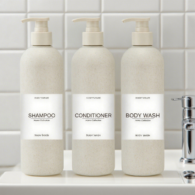 250 мл биоразлагаемое современное мыло для душа из пшеничной соломы, крем-шампунь, лосьон, помпа, пластиковые бутылки