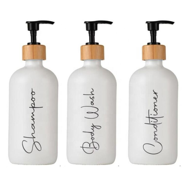 Мягкий косметический стильный набор дозаторов для шампуня и кондиционера для мытья тела 250 мл, 8 унций, белый пластиковый дозатор с помпой, бутылка для шампуня