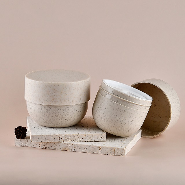 Экологичные косметические контейнеры из пшеничной соломы 30 г 50 г 100 г 200 г 300 г 500 г Чаша для маски для волос Крем для лица Пластиковая банка для крема