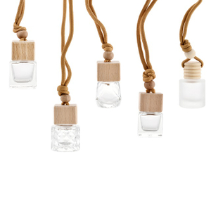 Роскошный пустой квадратный прозрачный подвесной автомобильный стеклянный флакон для духов 6 мл, 8 мл, 10 мл, стеклянный автомобильный диффузор, флакон