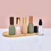 12 мл коническая косметическая упаковка, стеклянная розовая, зеленая рулонная бутылка, стеклянная бутылка с роликом для духов и эфирного масла с крышкой из бука