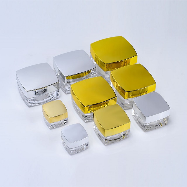 10 г 30 г 50 г Роскошная квадратная пустая пластиковая прозрачная банка для ухода за кожей Контейнер для крема Квадратная акриловая банка для крема для косметики