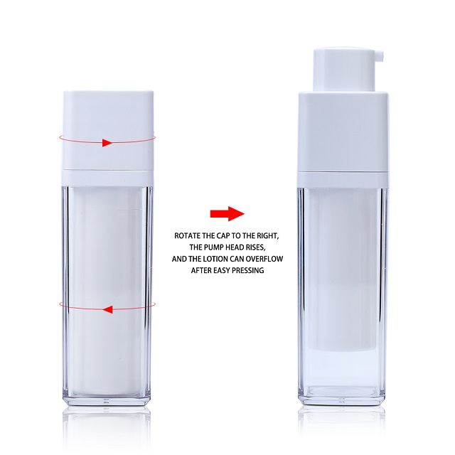 Роскошная 30 мл 50 мл косметическая безвоздушная бутылка с насосом для сыворотки по уходу за кожей, сменные бутылки с солнцезащитным лосьоном
