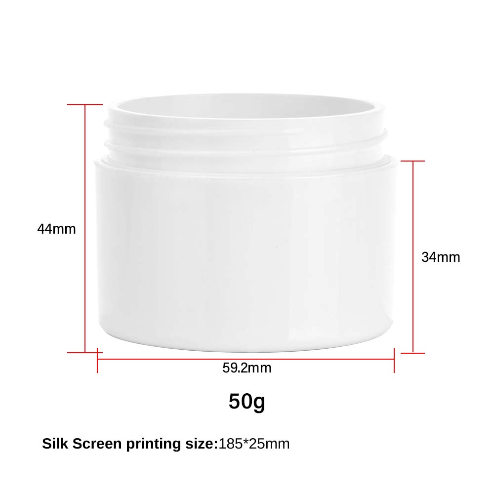 Оптовая пустая косметическая контейнер 50 г 100G 150 г 250 г двойной слой толстая стена белый PP Пластиковый кустарник сливочный крем для тела