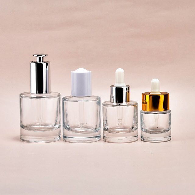 Пустая косметическая 1 унция 2 унции 30 мл 60 мл прозрачная парфюмерная сыворотка для ухода за кожей, эфирное масло для волос, капельница, стеклянная бутылка