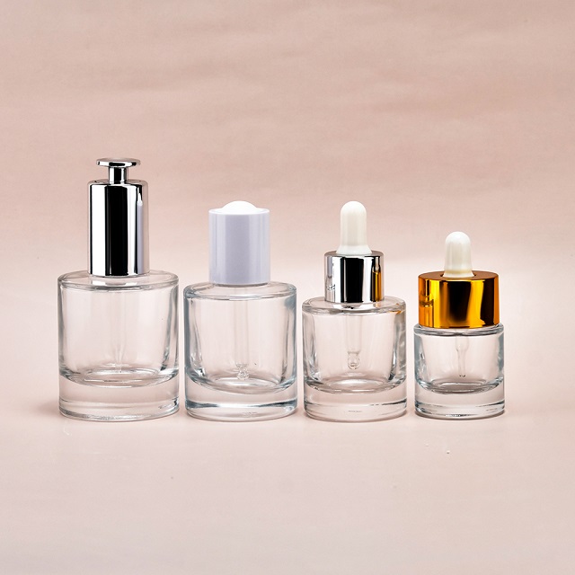 Пустая косметическая 1 унция 2 унции 30 мл 60 мл прозрачная парфюмерная сыворотка для ухода за кожей, эфирное масло для волос, капельница, стеклянная бутылка