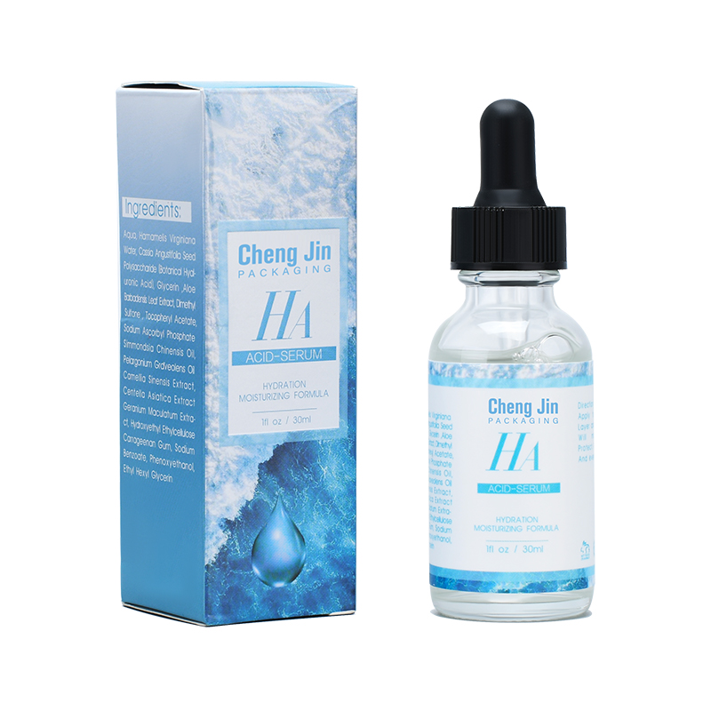 Изготовленная на заказ печать 5 мл 10 мл 15 мл 20 мл 30 мл 50 мл 100 мл сыворотка с эфирным маслом Матовая прозрачная стеклянная бутылка-капельница с бумажной коробкой