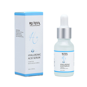 Изготовленная на заказ печать 5 мл 10 мл 15 мл 20 мл 30 мл 50 мл 100 мл сыворотка с эфирным маслом Матовая прозрачная стеклянная бутылка-капельница с бумажной коробкой