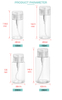 Бутылки с дозатором для снятия лака для ногтей 120 150 200 мл 300 мл Пластиковая бутылка для снятия макияжа с тонером и дозатором с нажимным насосом