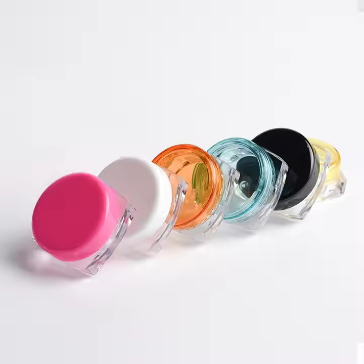 Mini 3G 5G квадратная форма красочная прозрачная черно -белая пластика PS Costect Eye Cream Contain