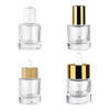 Пустая косметическая 1 унция 2 унции 30 мл 60 мл прозрачная парфюмерная сыворотка для ухода за кожей, эфирное масло для волос, капельница, стеклянная бутылка