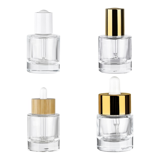 Пустая косметическая 1 унция 2 унции 30 мл 60 мл прозрачная парфюмерная сыворотка для ухода за кожей, эфирное масло для волос, капельница, стеклянная бутылка