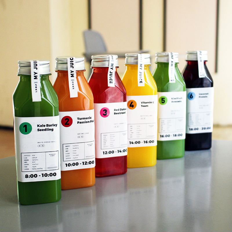 Новая пустая квадратная пластиковая бутылка для сока пищевого качества на 12 унций с крышкой 350 мл бутылка для фруктового сока с винтовой крышкой