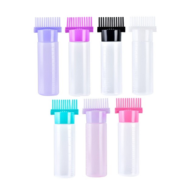 Многоразовый 6 унций 180 мл салонный уход за волосами расческа-аппликатор сжимаемая пластиковая бутылка с аппликатором-кистью