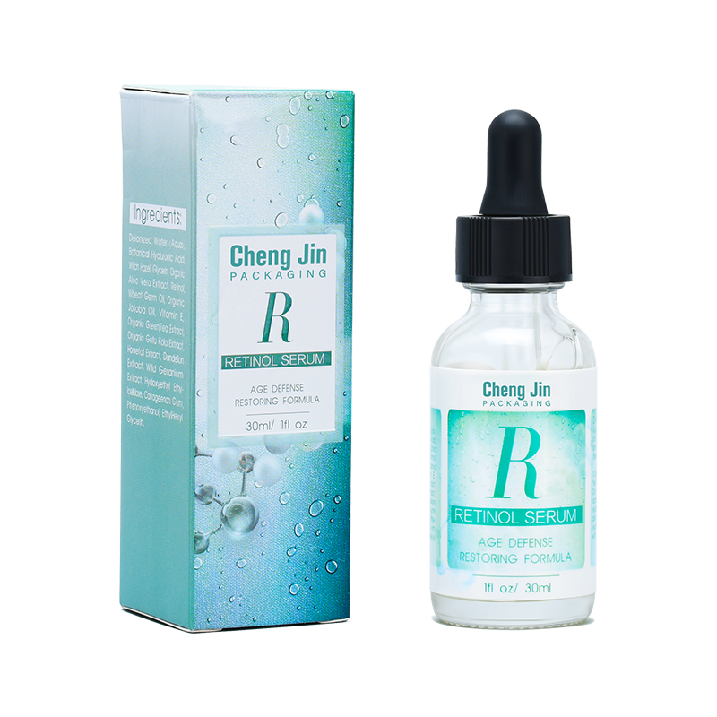 Изготовленная на заказ печать 5 мл 10 мл 15 мл 20 мл 30 мл 50 мл 100 мл сыворотка с эфирным маслом Матовая прозрачная стеклянная бутылка-капельница с бумажной коробкой