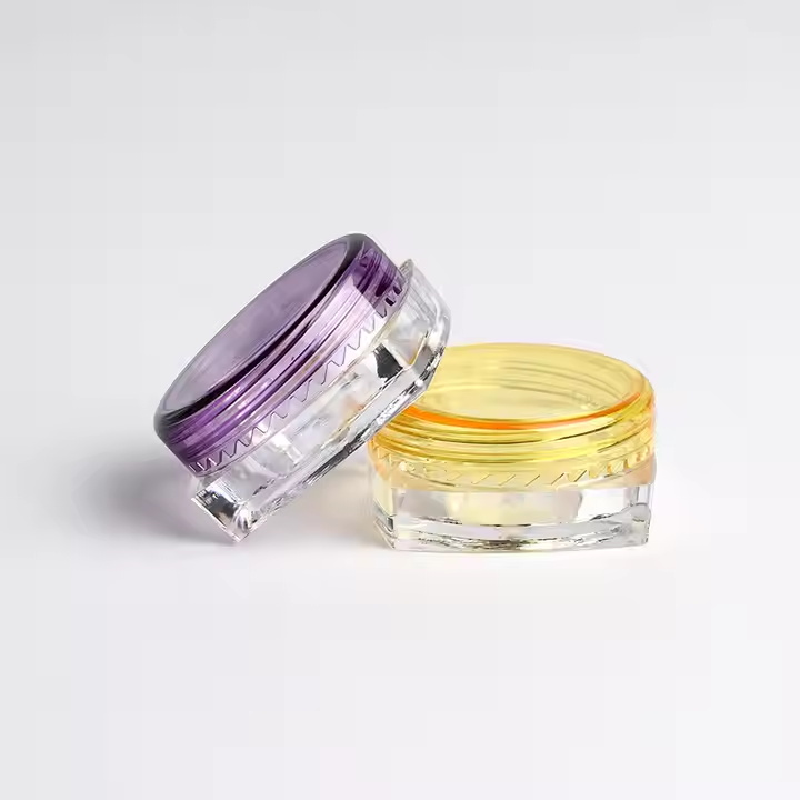 Mini 3G 5G квадратная форма красочная прозрачная черно -белая пластика PS Costect Eye Cream Contain