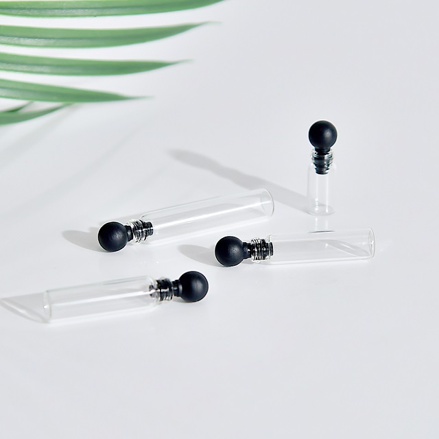 Пользовательские 0,5 мл 1 мл 2 мл 3 мл шариковая пробка мини-стеклянная трубка флакон духов образец пробирки бутылка с шариковой пробкой