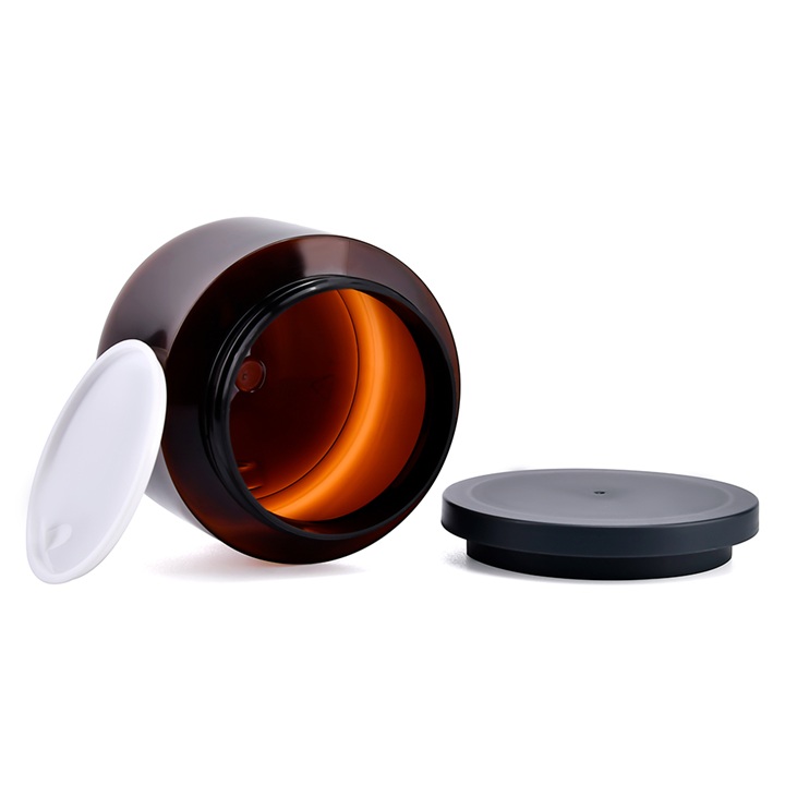 Пустой контейнер для крема для скраба для тела, 250 мл, ПЭТ-пластик, увлажняющее очищающее средство, вечерняя маска, косметическая банка для крема с пластиковой завинчивающейся крышкой