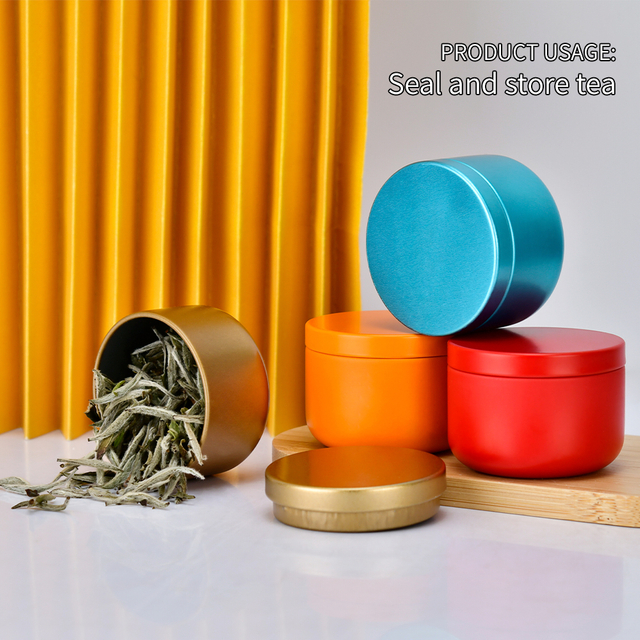 Мини-пустой круглый 10 г маття металлическая матовая жесть для кофе, чайная банка, коробка, контейнеры, упаковка