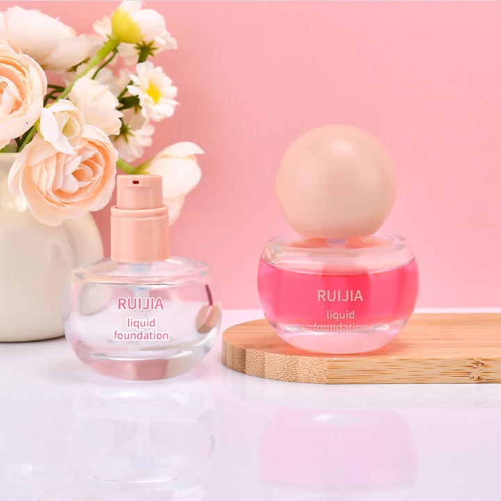 Новый 30 мл круглый стеклянный флакон для основы для портативного энергетического увлажняющего крема для лица, контейнер для лосьона для глаз, косметическая упаковка