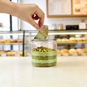 Пластиковые банки для десертов для домашних животных с легко открывающейся крышкой, пластиковые банки для торта для пластиковой банки для муссового торта